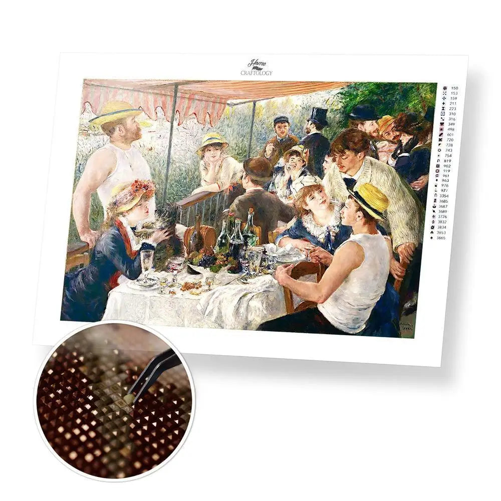 Luncheon of the Boating Party - Premium Diamond Painting Kit - 55x40cm / 22x16’’ / Square (Most Popular) - Diamond