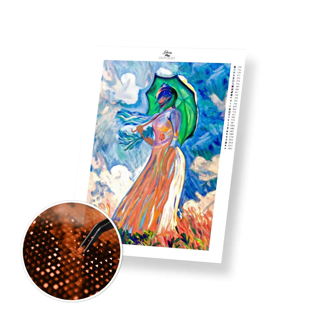 Madame Monet - Premium Diamond Painting Kit - 20x30cm / 8x12’’ / Square (Most Popular) - Diamond Painting Kit