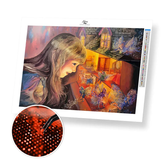 Magical Doll House - Premium Diamond Painting Kit - 40x30cm / 16x12’’ / Square (Most Popular) - Diamond Painting Kit