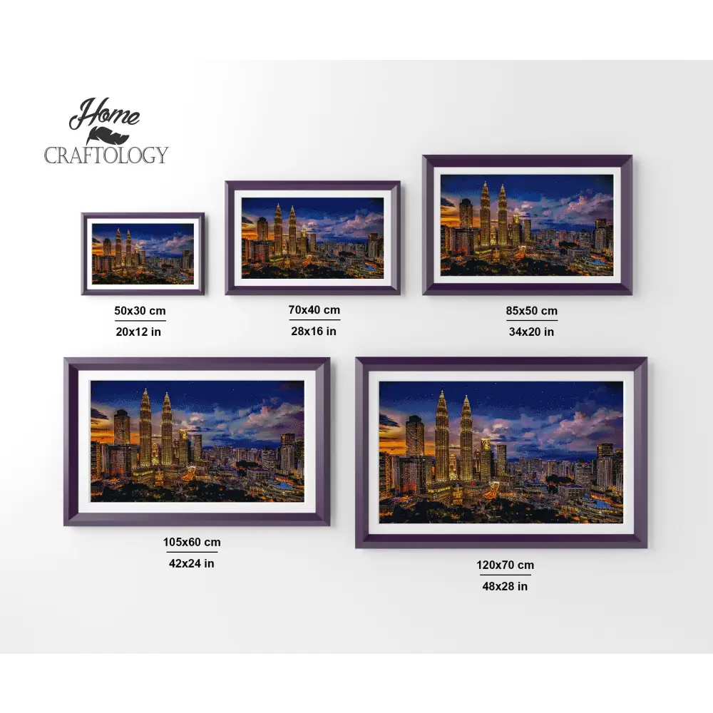 Malaysia Skyline - Premium Diamond Painting Kit - Diamond Painting Kit