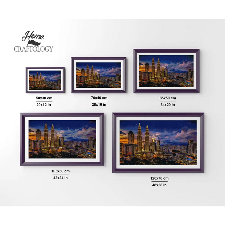 Malaysia Skyline - Premium Diamond Painting Kit - Diamond Painting Kit