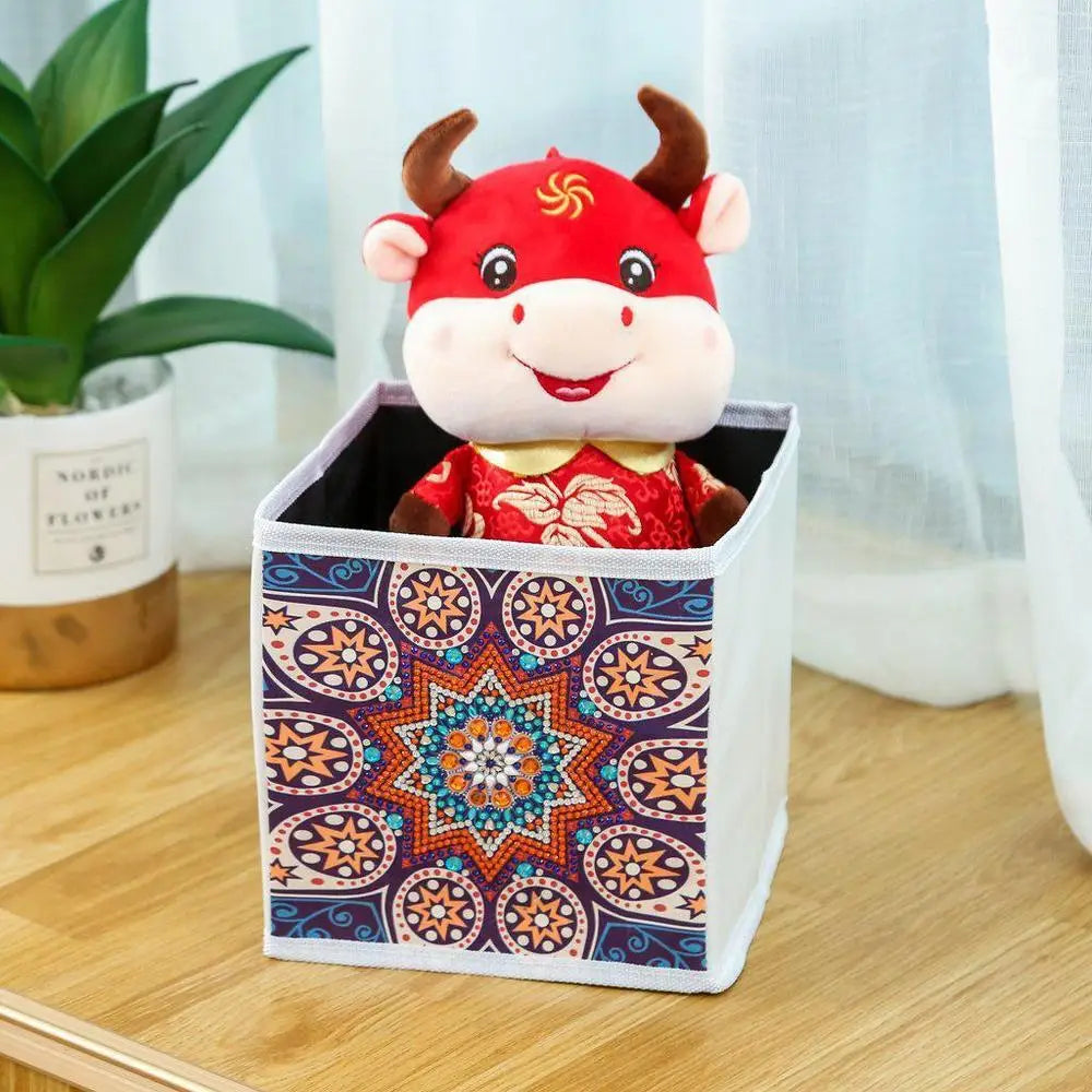 Mandala Orange - Diamond Painting Storage Kit - Diamond Painting Cross Stitch