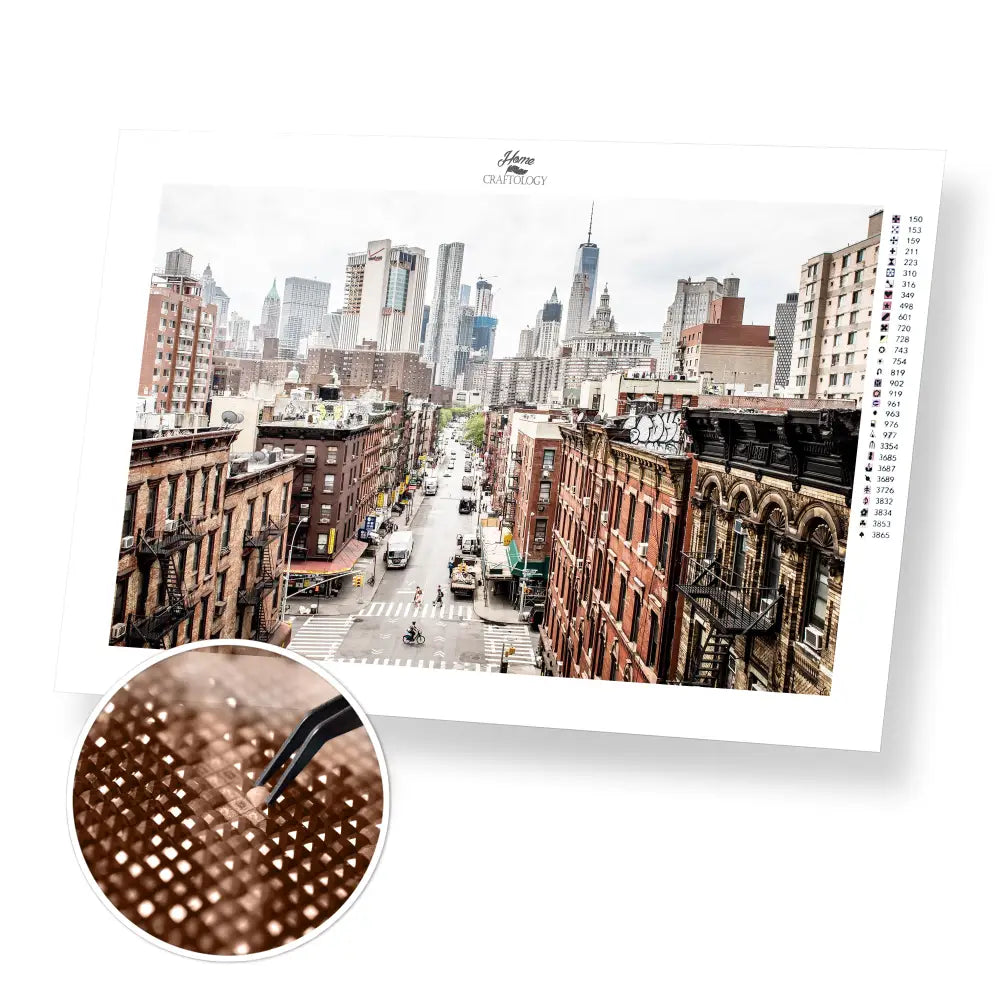 Manhattan - Premium Diamond Painting Kit - 45x30cm / 18x12’’ / Square (Most Popular) - Diamond Painting Kit