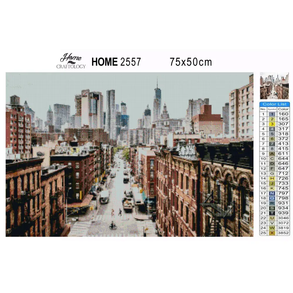 Manhattan - Premium Diamond Painting Kit - Diamond Painting Kit
