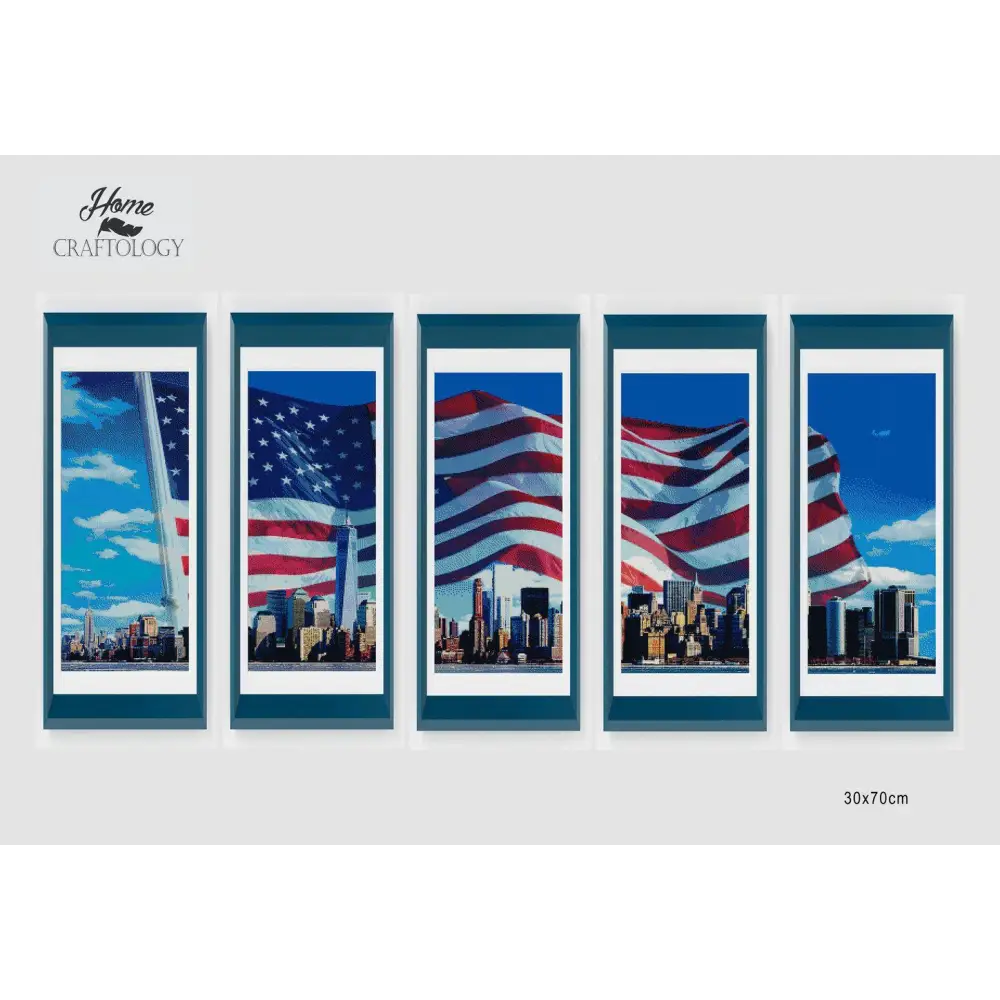 Manhattan Skyline Panel - Diamond Painting Panels - Small / Square - Diamond Painting Cross Stitch