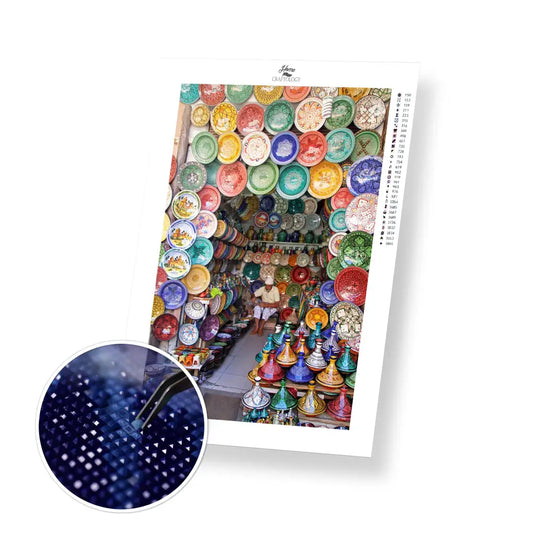 Marrakech Market - Premium Diamond Painting Kit - 30x45cm / 12x18’’ / Square (Most Popular) - Diamond Painting Kit
