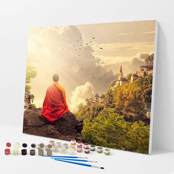 Meditation Kit - Paint By Numbers - 30x40cm / 12x16’’ / No Frame - Paint By Numbers