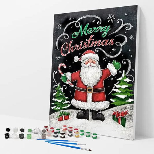 Merry Christmas Kit - Paint By Numbers - 30x40cm / 12x16’’ / No Frame - Paint By Numbers