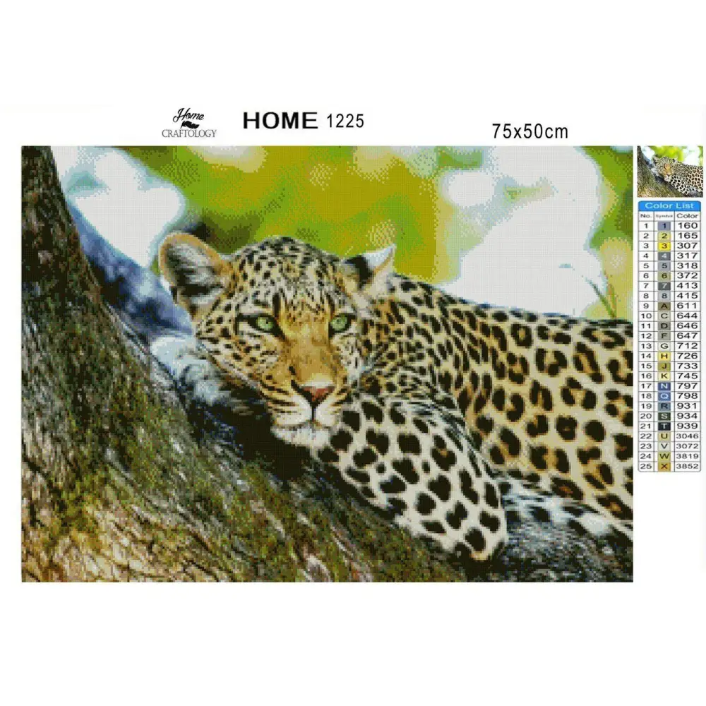 Mesmerizing Leopard - Diamond Painting Kit - Home Craftology
