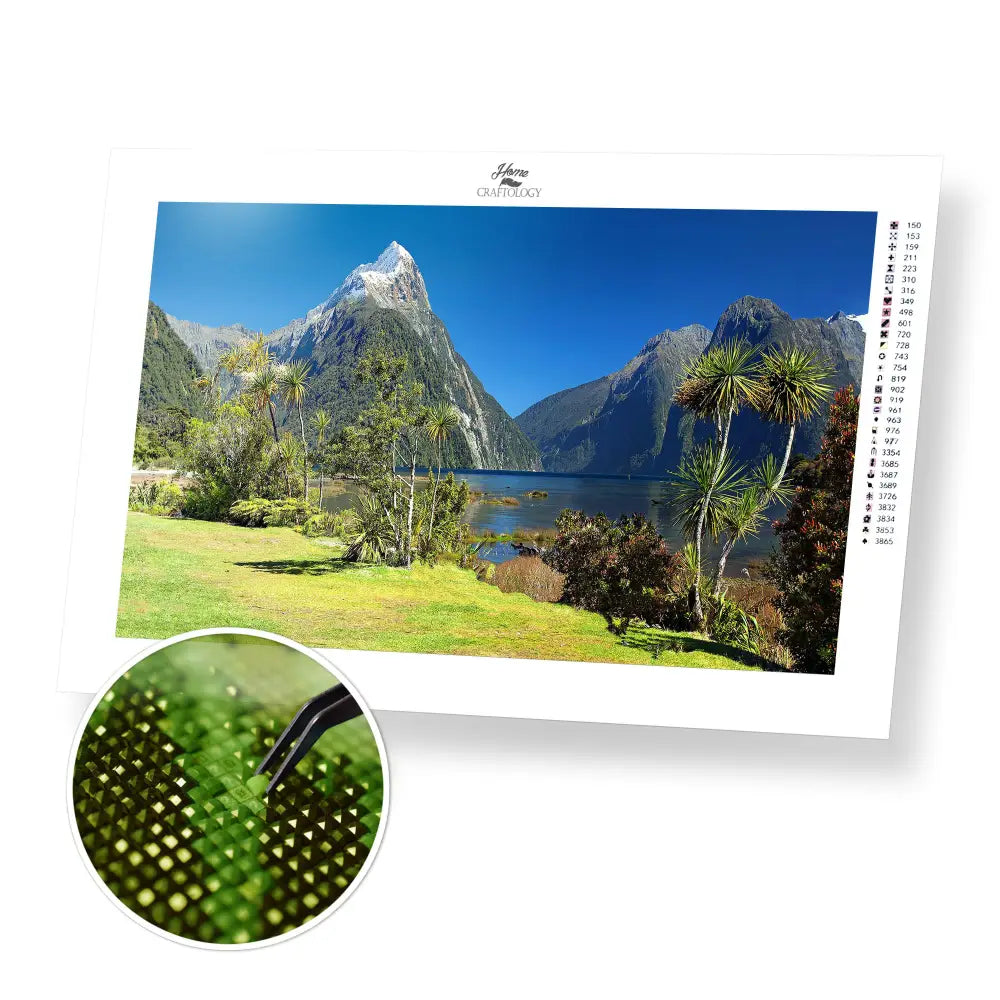 Mitre Peak - Premium Diamond Painting Kit - 50x30cm / 20x12’’ / Square (Most Popular) - Diamond Painting Kit