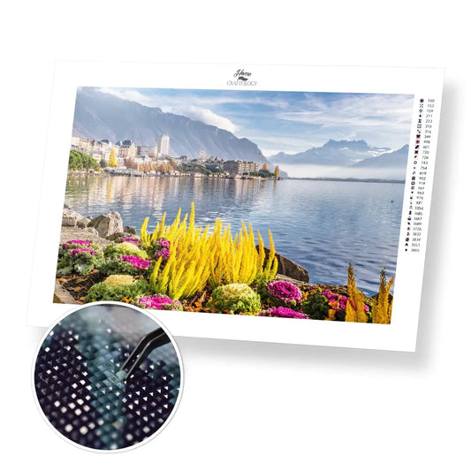 Montreux - Premium Diamond Painting Kit - 45x30cm / 18x12’’ / Square (Most Popular) - Diamond Painting Kit