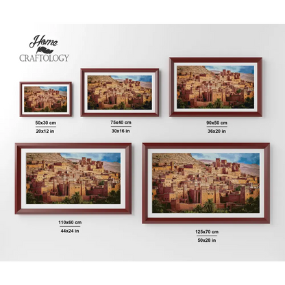 Morocco’s Clay Houses - Premium Diamond Painting Kit - Diamond Painting Kit