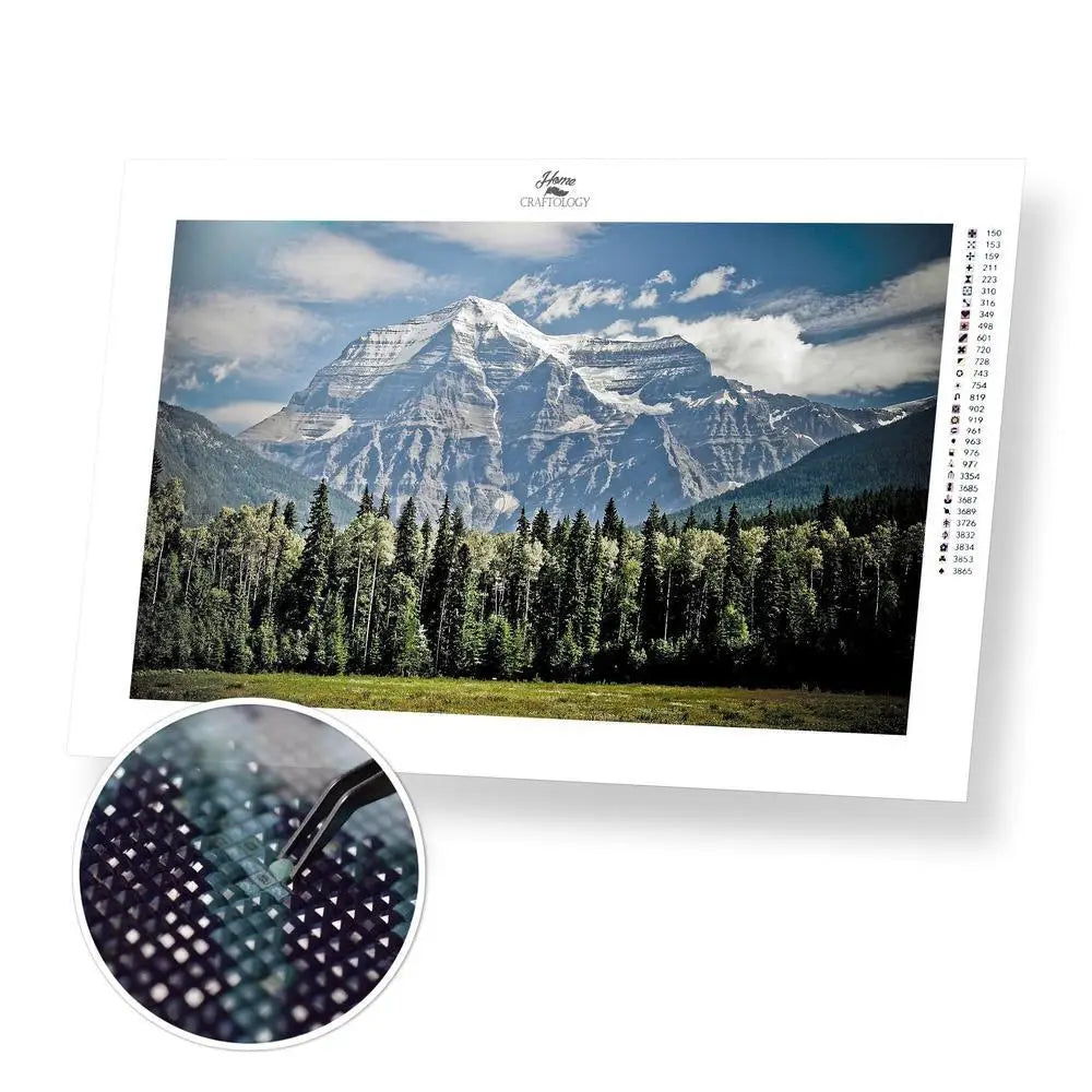 Mount Robson - Premium Diamond Painting Kit - 45x30cm / 18x12’’ / Square (Most Popular) - Diamond Painting Kit