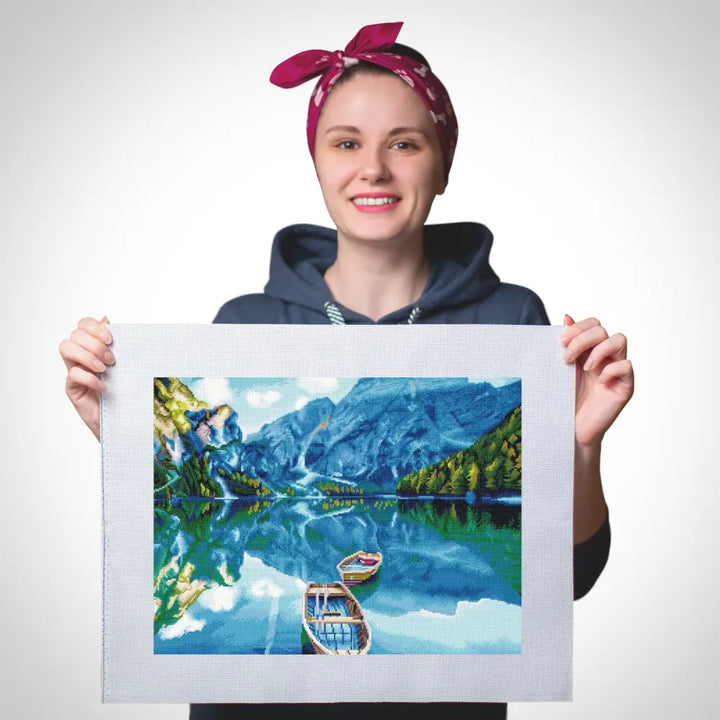 Mountain Lake Kit - Cross Stitch - No Frame - Cross Stitch Kit
