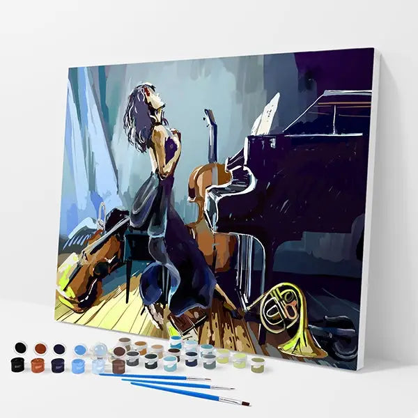 Moved By Music Kit - Paint By Numbers - 30x40cm / 12x16’’ / No Frame - Paint By Numbers