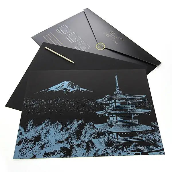 Mt. Fuji Japan - Scratch Painting Kit - Scratch Painting
