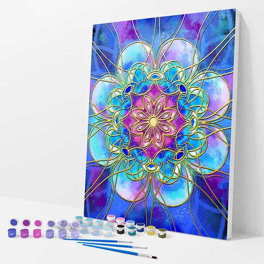 Mystic Mandala Kit - Paint By Numbers - 30x40cm / 12x16’’ / No Frame - Paint By Numbers