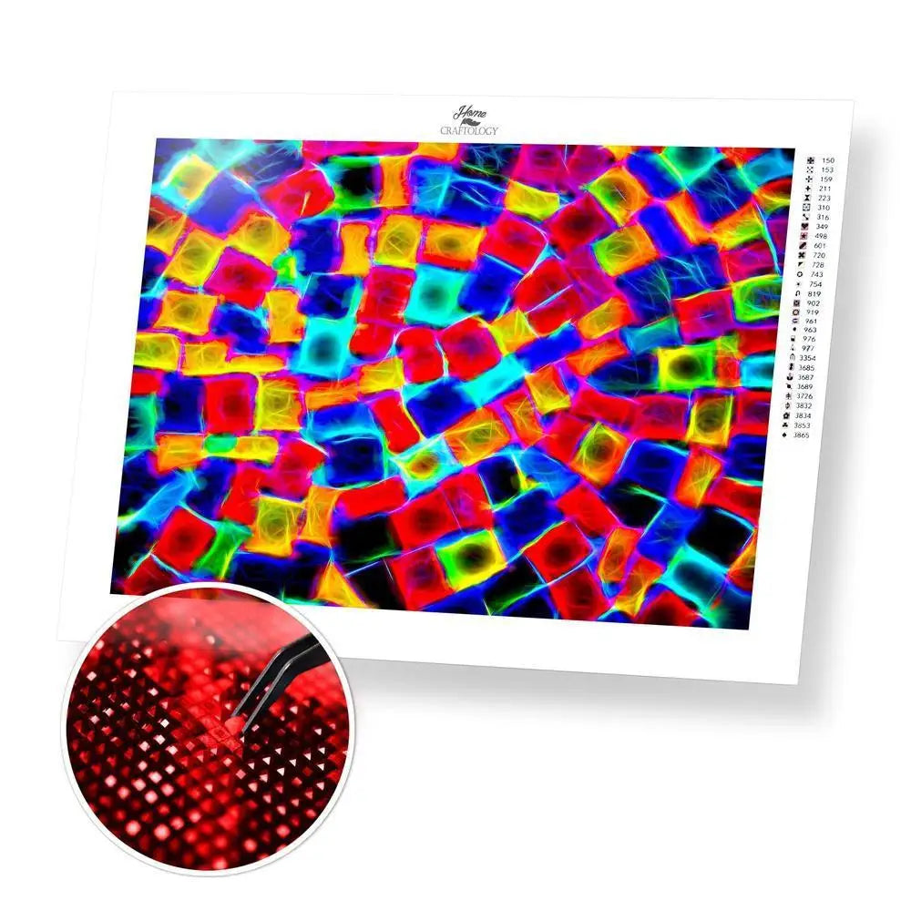 Neon Lights - Premium Diamond Painting Kit - 40x30cm / 16x12’’ / Square (Most Popular) - Diamond Painting Kit