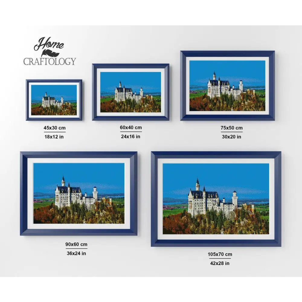 Neuschwanstein Castle Bavarian - Premium Diamond Painting Kit - Diamond Painting Kit