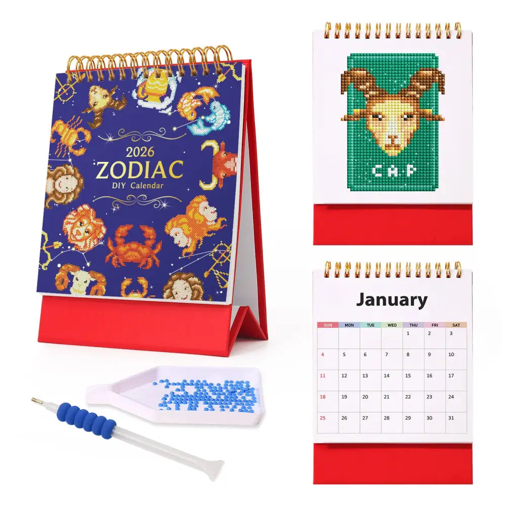 New! 2026 Zodiac Diamond Painting Calendar