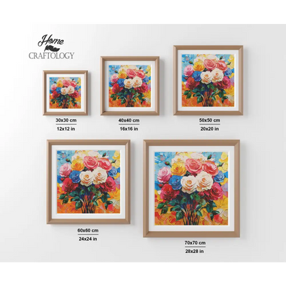New! Bouquet of Roses - Exclusive Premium Diamond Painting Kit - Diamond Painting Kit