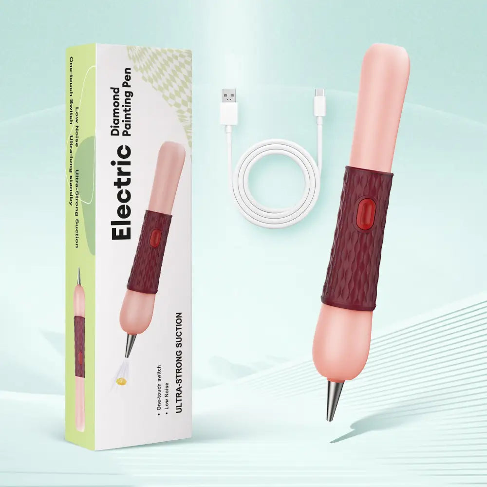 New! Electronic Diamond Painting Pen - Pink - Diamond Painting Accessory