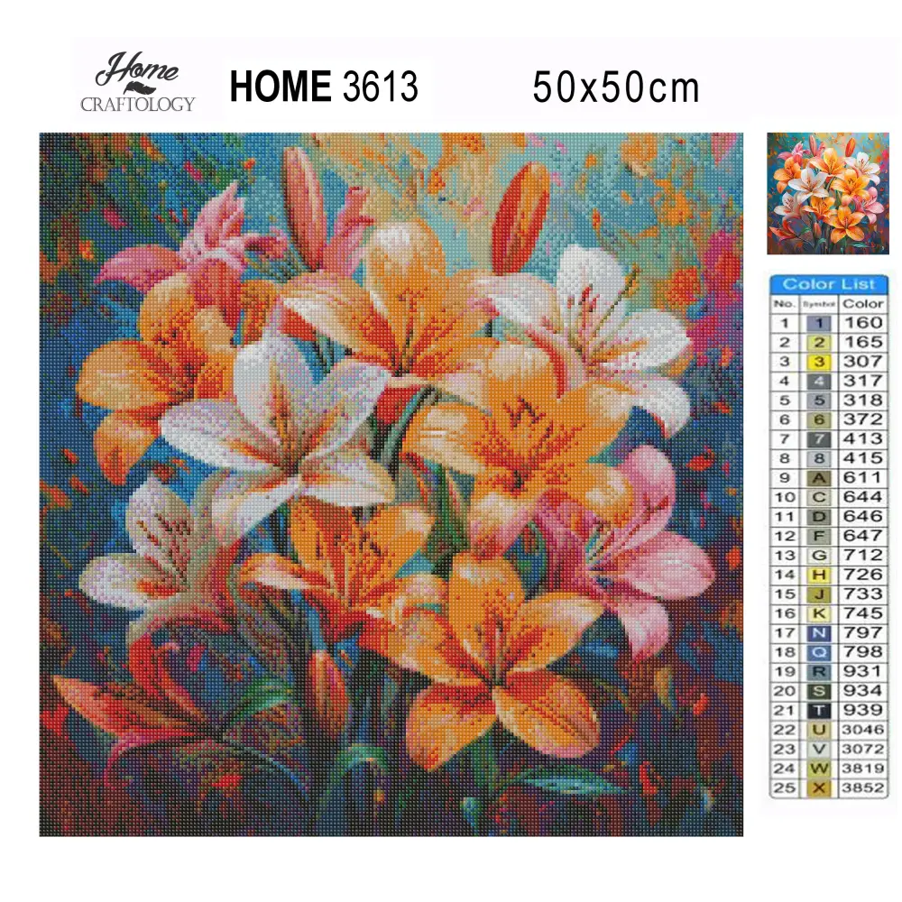 New! Lillies - Exclusive Premium Diamond Painting Kit - Diamond Painting Kit