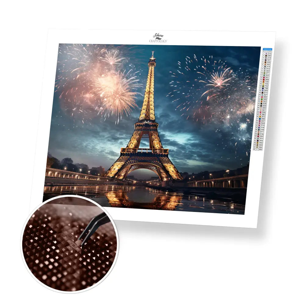 New! New Year in Paris - Exclusive Premium Diamond Painting Kit - 35x30cm / 14x12’’ / Square (Most Popular) / No Frame