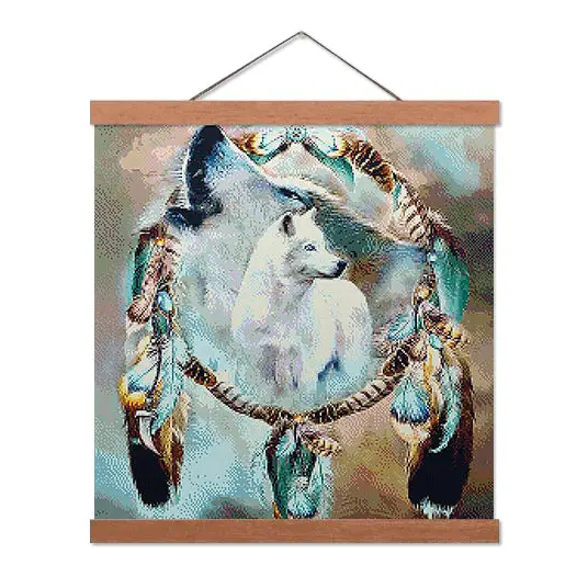 New Wolf Dreamcatcher - Exclusive Premium Diamond Painting Kit - Diamond Painting Kit