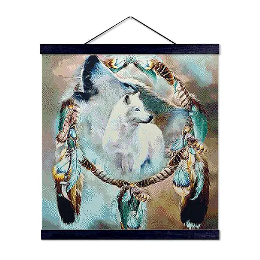New Wolf Dreamcatcher - Exclusive Premium Diamond Painting Kit - Diamond Painting Kit