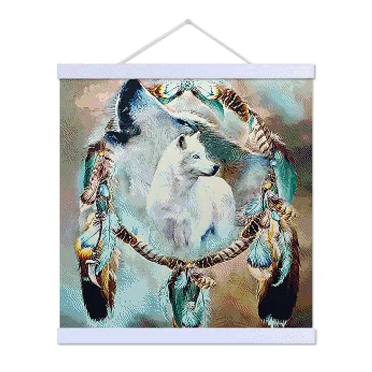New Wolf Dreamcatcher - Exclusive Premium Diamond Painting Kit - Diamond Painting Kit
