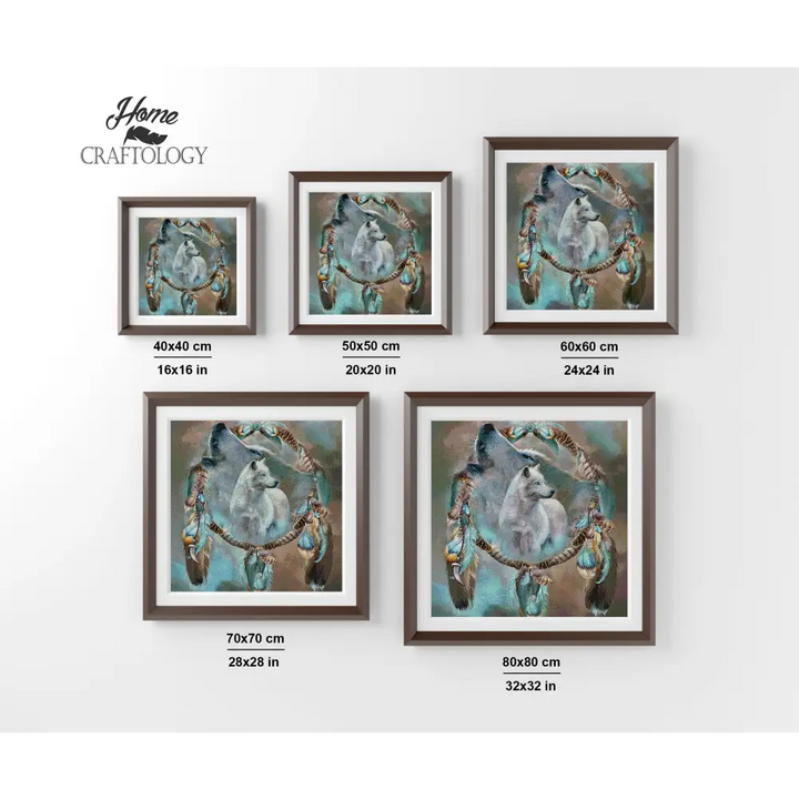 New Wolf Dreamcatcher - Exclusive Premium Diamond Painting Kit - Diamond Painting Kit