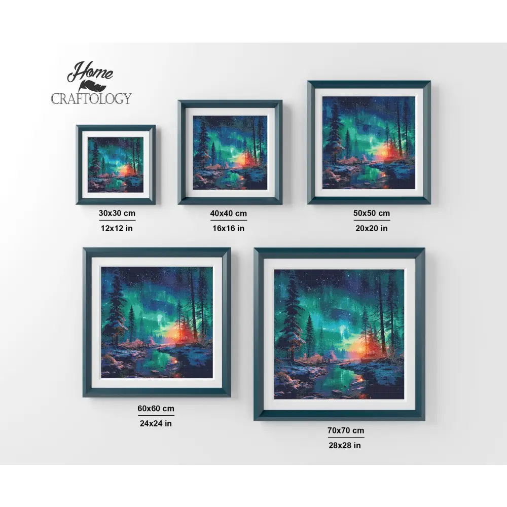Northern Lights in Winter - Exclusive Premium Diamond Painting Kit - Diamond Painting Kit