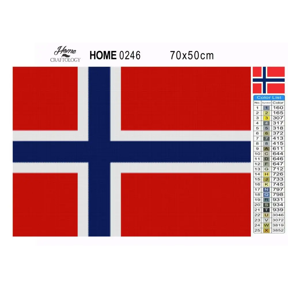Norway Flag - Premium Diamond Painting Kit - Diamond Painting Kit