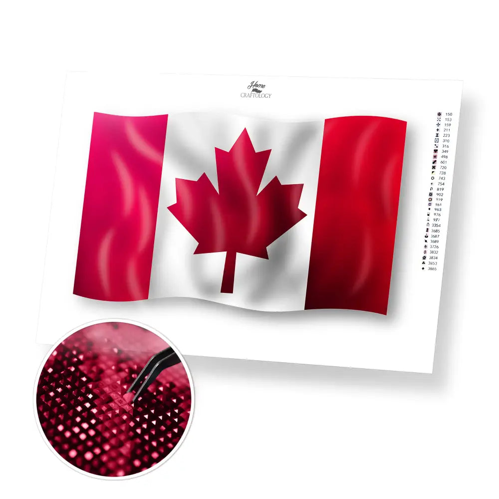 O Canada - Premium Diamond Painting Kit - 45x30cm / 18x12’’ / Square (Most Popular) - Diamond Painting Kit