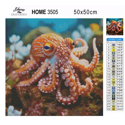 Octopus - Exclusive Premium Diamond Painting Kit - Diamond Painting Kit
