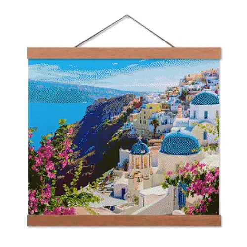 Oia Village Santorini - Exclusive Premium Diamond Painting Kit - Diamond Painting Kit