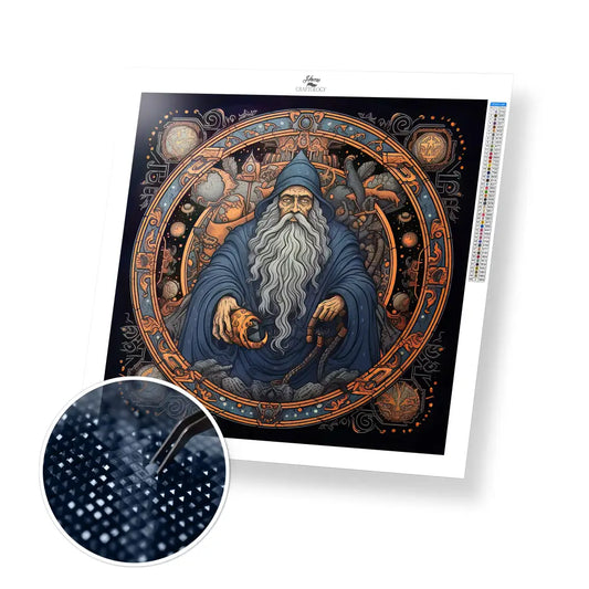 Old Wizard - Exclusive Premium Diamond Painting Kit - 30x30cm / 12x12’’ / Square (Most Popular) - Diamond Painting Kit