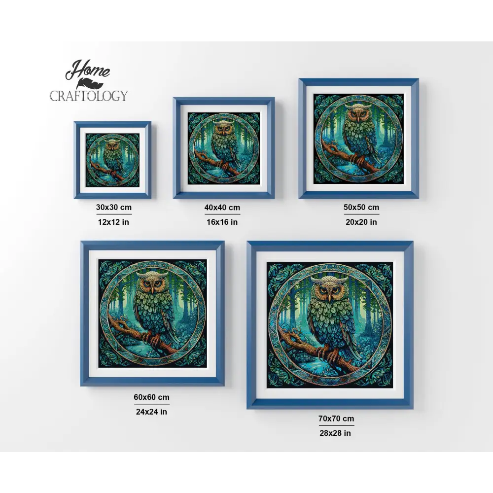 Owl Forest Mandala - Exclusive Premium Diamond Painting Kit - Diamond Painting Kit