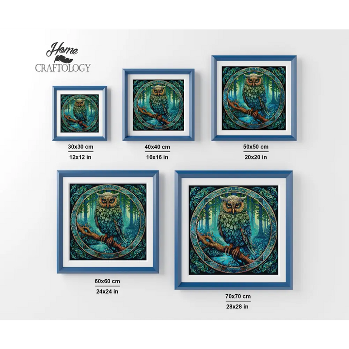 Owl Forest Mandala - Exclusive Premium Diamond Painting Kit - Diamond Painting Kit