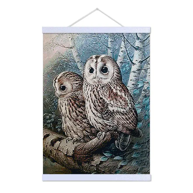 Owl on a Tree - Premium Diamond Painting Kit - Diamond Painting Kit