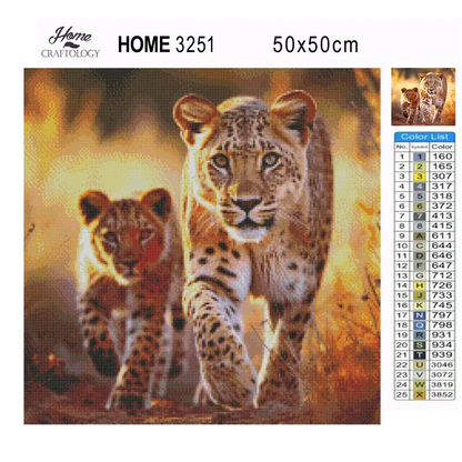 Pair of Leopards - Exclusive Premium Diamond Painting Kit - Diamond Painting Kit