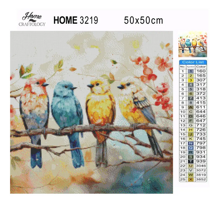 Pairs of Lovebirds - Exclusive Premium Diamond Painting Kit - Diamond Painting Kit