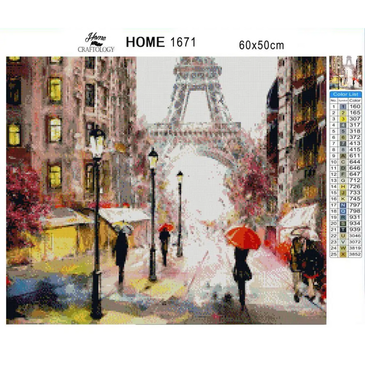 Paris in the Rain - Exclusive Premium Diamond Painting Kit - Diamond Painting Kit