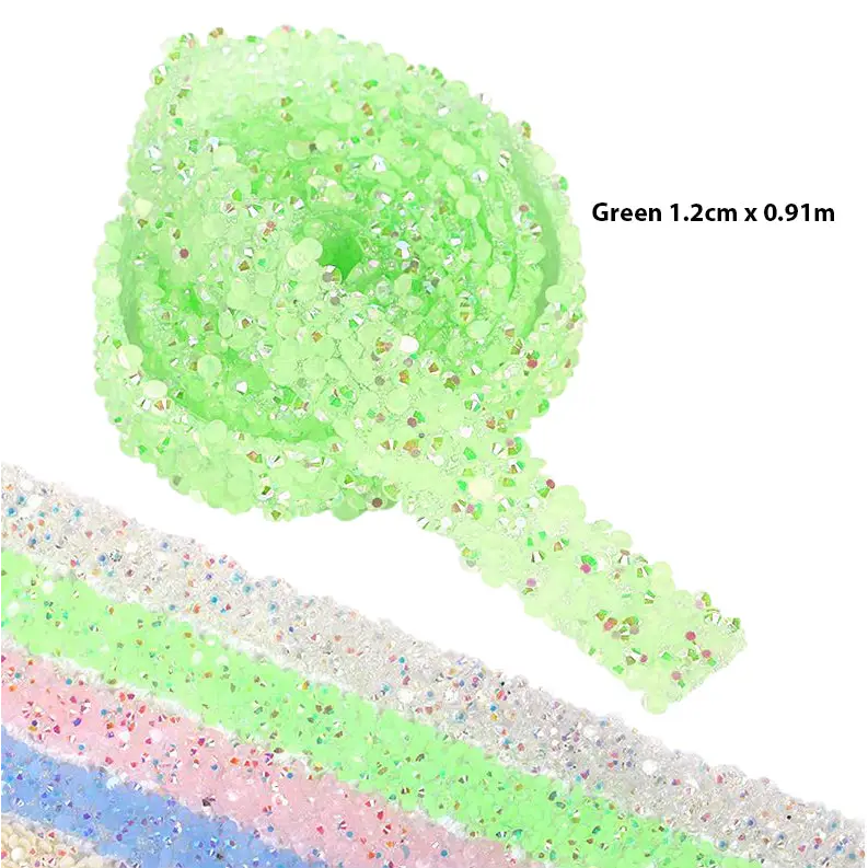 Pastel Rhinestone Adhesive Tape - Green - Diamond Painting Accessory
