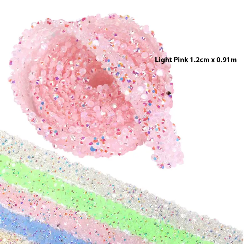 Pastel Rhinestone Adhesive Tape - Light Pink - Diamond Painting Accessory