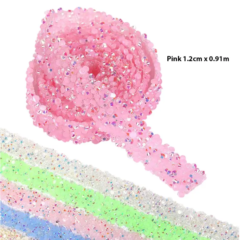 Pastel Rhinestone Adhesive Tape - Pink - Diamond Painting Accessory