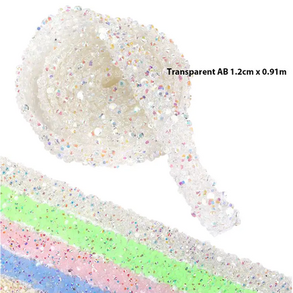 Pastel Rhinestone Adhesive Tape - Transparent - Diamond Painting Accessory