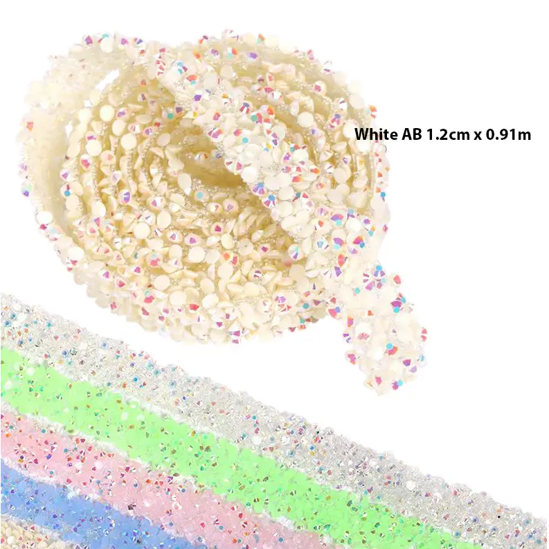 Pastel Rhinestone Adhesive Tape - White - Diamond Painting Accessory