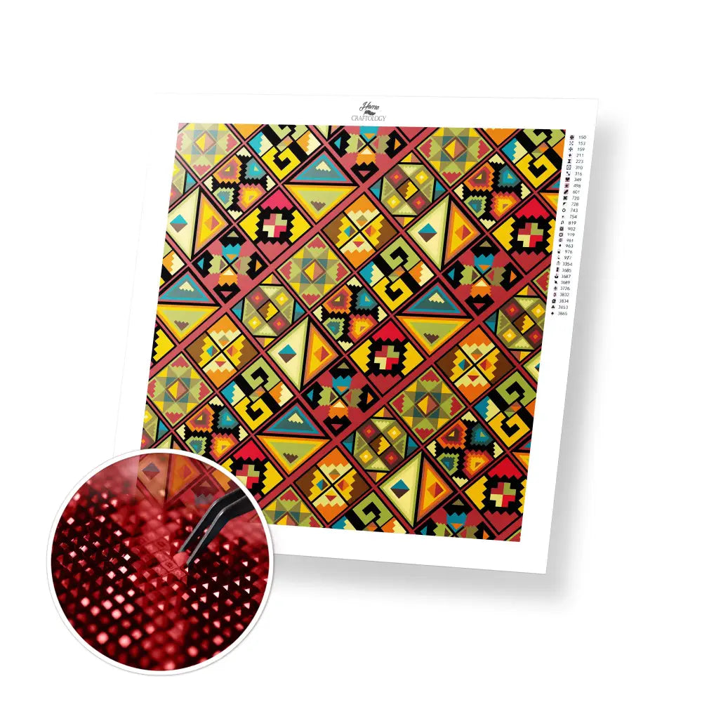 Patchwork Print - Premium Diamond Painting Kit - 30x30cm / 12x12’’ / Square (Most Popular) - Diamond Painting Kit